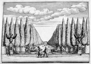 Slot og havedesign, 1664 af Georg Andreas Bockler