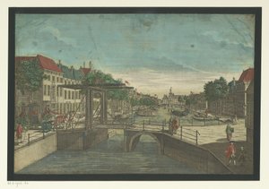 Udsigt over Bierkade i Haag af Georg Balthasar Probst (possibly)