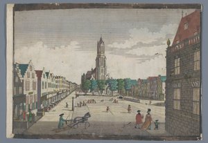 Udsigt over Nieuwe Kerk i Delft Udsigt til den nye kirke, samt Markt i Delft