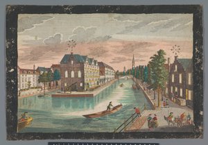 Udsigt over De Geer-lageret i Delft Prospect des Zeug-Hausses, innerhalb der Stadt Delft (titel på objekt)