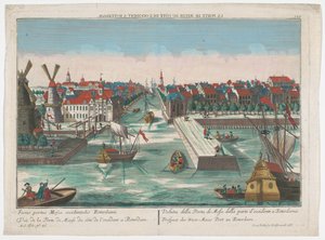Udsigt over Wester Nieuwe Hoofdpoort og Ooster Nieuwe Hoofdpoort i Rotterdam Prospect der West-Maas Port zu Rotterdam (titel på objekt) Rotterdam (serietitel)