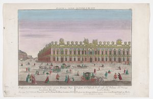 Udsigt over Zeughaus i Berlin Prospect des Koenigl. Arsenals, gen dem Cron.Prinzl. Palace of Berlin (titel på objekt) Berlin (serietitel) af Georg Balthasar Probst