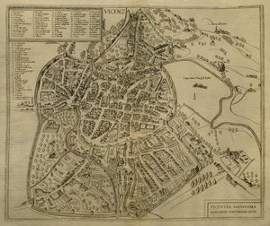 Kort over Vicenza, illustration fra 
