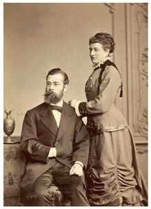 Portræt af Hermann von Ihering med sin første kone, Anna Maria Clara Belzer Wolf af Georg Brokesch