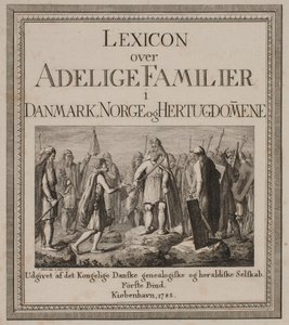 Titelblad til "Lexicon over adelige Familier i Danmark, Norge og Hertugdømmerne"