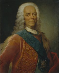 Portræt af prins Vasili Vladimirovich Dolgorukov 1667-1746, før 1746