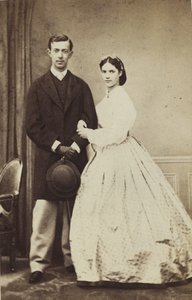 Portræt af storhertug Nicholas Alexandrovich af Rusland 1843-1865 og prinsesse Dagmark, 1864. af Georg Emil Hansen