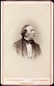 Portræt af HC Andersen (1805-1875), af Hansen, Georg Emil (1833-1891). Foto, c. 1871. Privat Samling af Georg Emil Hansen