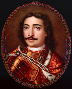Portræt af kejser Peter I den Store 1672-1725. af Georg Friedrich Dinglinger