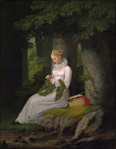 Tysk: Die Kranzwinderin Kransemageren af Georg Friedrich Kersting