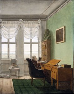 Tysk:  Reinhards Studierstube The Cout-chaplain Reinhard´s Study af Georg Friedrich Kersting