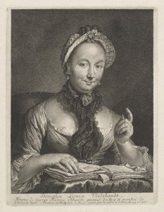 Dorothée Louise Viedebandt (Kunstnerens Hustru) af Georg Friedrich Schmidt