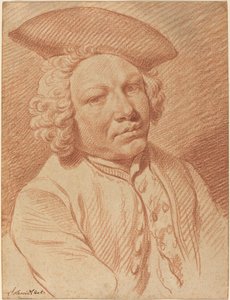 Portræt af en mand i en tricorn hat af Georg Friedrich Schmidt