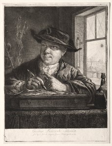 Selvportræt. af Georg Friedrich Schmidt