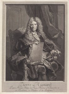 Pierre Mignard af Georg Friedrich Schmidt after Hyacinthe Rigaud