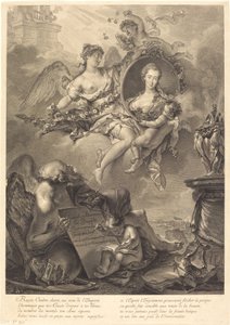 Louise Albertine de Brandt, baronesse von Grapendorf af Georg Friedrich Schmidt, after Pierre Le Sueur