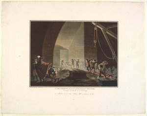Interiør af et jernstøberi af Georg Haas