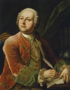 Portræt af Mikhail Lomonosov (Mikhail Vassilievitch Lomonossov) (1711-1765) par Anonymous, anden halvdel af det 18. årh. d