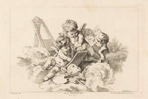 Schilderkunst La Peinture (titel på objekt) Livre des Arts (serietitel) af Georg Leopold Hertel