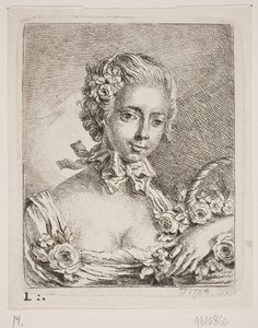 En blomsterpige af Georg Mathias Fuchs