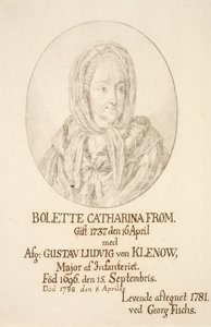 Portræt af Bolette Catharina From af Georg Mathias Fuchs