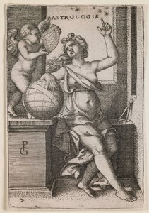 Astrologi, fra serien "De frie kunster", ca. 1541 (kobberstik) af Georg Pencz