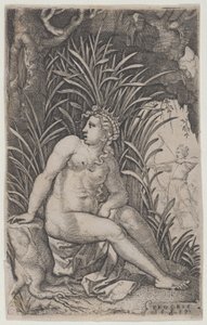 Cephalus og Procris, fra De græske heltinder, 1539., 1539. af Georg Pencz