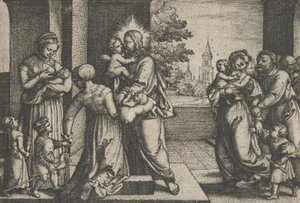 Kristus og børnene. af Georg Pencz