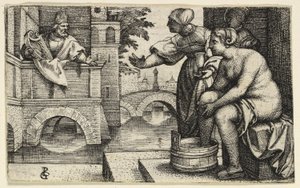 David observerer Batseba af Georg Pencz