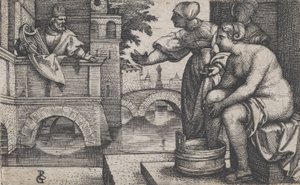 David og Batseba. af Georg Pencz