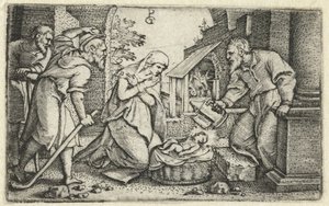 Hyrdernes fødsel og tilbedelse Life of Christ (serietitel) af Georg Pencz