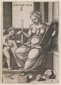 Geometria, fra serien "The Liberal Arts" af Georg Pencz