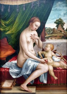 Tysk: Venus und Amor Venus og Amor af Georg Pencz
