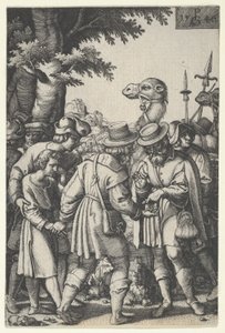Joseph solgt til købmændene, fra The Story of Joseph, 1546. af Georg Pencz