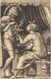 Medea returnerer Penates til Jason af Georg Pencz