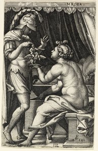Medea og Jason, fra Græske heltinder af Georg Pencz