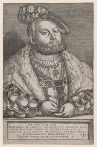 Portræt af Johan Frederik den Storsindede, kurfyrste af Sachsen af Georg Pencz