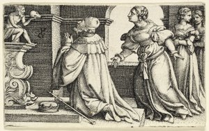 Salomon tilbeder idolet Moloch af Georg Pencz