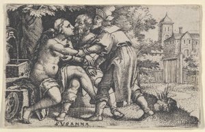 Susanna og de ældste. af Georg Pencz