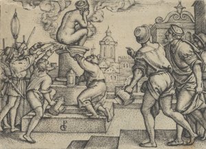 The Courtesan Punished, fra The Story of the Magician Virgil. af Georg Pencz
