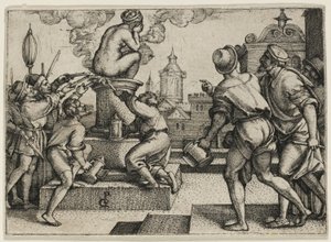 The Courtesan Punished, fra The Story of the Magician Virgil af Georg Pencz