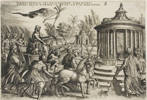 The Triumph of Chastity, plade to fra The Triumphs of Petrarch af Georg Pencz