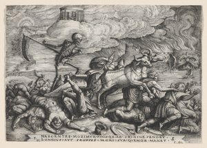 Dødens triumf til tiden, fra Petrarkas triumf. af Georg Pencz