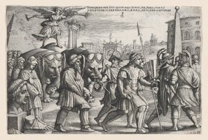 Berømmelsens triumf på kyskhed, fra Petrarkas triumfer. af Georg Pencz