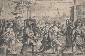 Berømmelsens triumf på kyskhed, fra Petrarkas triumfer. af Georg Pencz