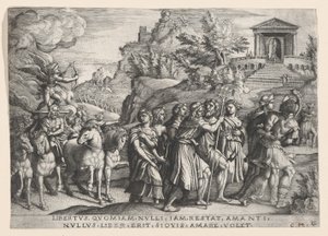 Kærlighedens triumf, fra Petrarkas triumf. af Georg Pencz