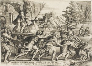 The Triumph of Time, plade fire fra The Triumphs of Petrarch af Georg Pencz