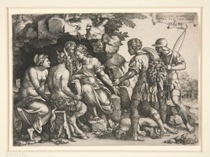 Thetis og Chiron af Georg Pencz