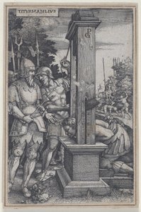 Titus Manlius, fra romerske helte, 1535. af Georg Pencz