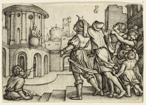 Tryllekunstneren Virgil hænger i kurven af Georg Pencz